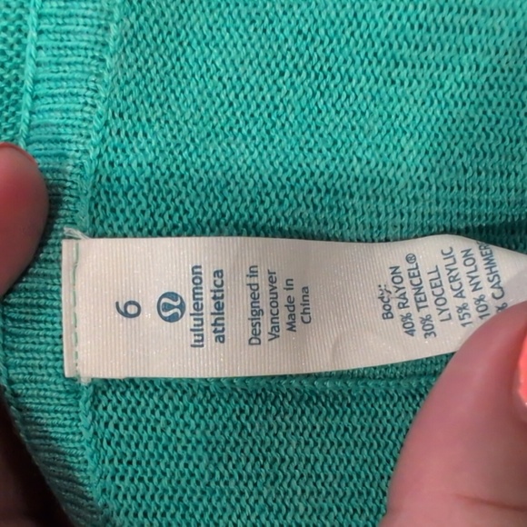 Lululemon Iconic Sweater Wrap Heathered Bali Breeze - Picture 8 of 12